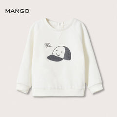 MANGO OFF WHITE HAPPY CAP SWEATSHIRT