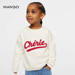 MANGO ECRU CHERIE TEXTURED EMBROIDREY SWEATSHIRT 53263