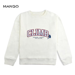 MANGO OFF WHITE CLIMB SWEATSHIRT