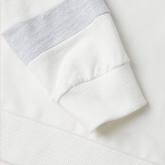 MANGO OFF WHITE CONTRAST SLEEVE SWEATSHIRT