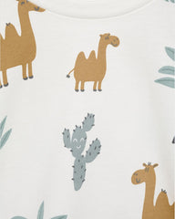 MANGO OFF WHITE COTTON BLEND T-SHIRT