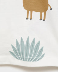 MANGO OFF WHITE COTTON BLEND T-SHIRT