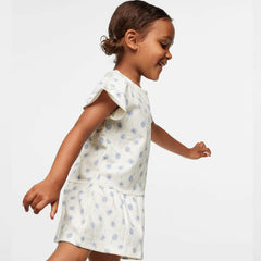 MANGO OFF WHITE COTTON PRINTED DRESS