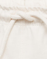 MANGO OFF WHITE COTTON SHORTS WITH DRAWSTRING