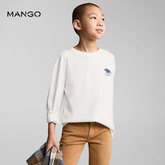 MANGO OFF WHITE CRETACEOUS PRINTED T-SHIRT 77047930