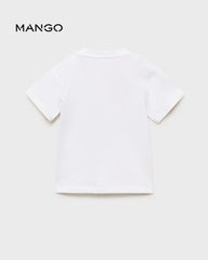 MANGO OFF WHITE DINO ISLAND T-SHIRT