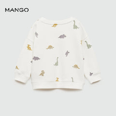 MANGO OFF WHITE DINO SWEATSHIRT 77005155