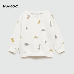 MANGO OFF WHITE DINO SWEATSHIRT 77005155