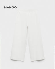 MANGO OFF WHITE ELASTIC WAIST TROUSER 8798263