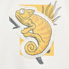 MANGO OFF WHITE EMBOSSED PRINTED T-SHIRT 67066036