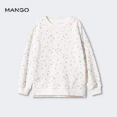 MANGO OFF WHITE FLORAL PRINTED SWEATSHIRT 47024011