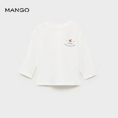 MANGO OFF WHITE FOR EVERYONE PRINTED T-SHIRT