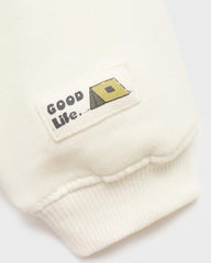 MANGO OFF WHITE GOOD LIFE PRINTED SWEATSHIRT