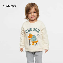 MANGO OFF WHITE GOOD THINGS PRINTED SWEATSHIRT 00222