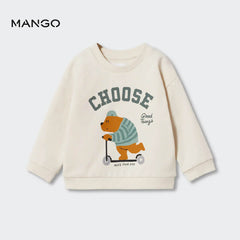 MANGO OFF WHITE GOOD THINGS PRINTED SWEATSHIRT 00222