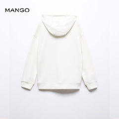 MANGO OFF WHITE JUST SKATE PRINTED HOODIE