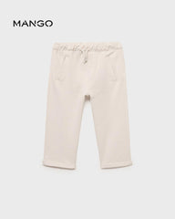 MANGO OFF WHITE KNIT JOGGER STYLE TROUSER 87084786