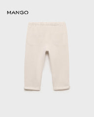 MANGO OFF WHITE KNIT JOGGER STYLE TROUSER 87084786