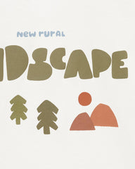 MANGO OFF WHITE LAND SCAPE PRINTED T-SHIRT 17063291