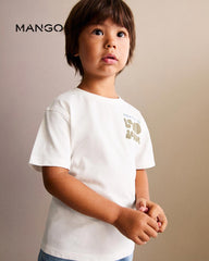 MANGO OFF WHITE LAND SCAPE PRINTED T-SHIRT 17063291