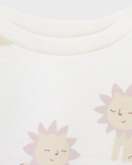 MANGO OFF WHITE LION PRINT SWEATSHIRT 17016346