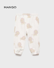MANGO OFF WHITE LION PRINTED TROUSER 17066342