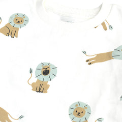 MANGO OFF WHITE LIONS PRINTED SWEATSHIRT