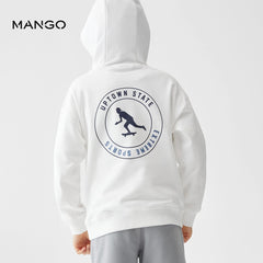 MANGO OFF WHITE LOS ANGELES PRINTED HOODIE