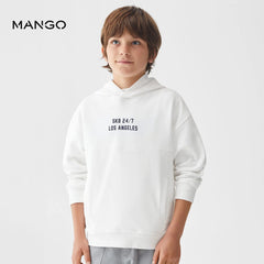 MANGO OFF WHITE LOS ANGELES PRINTED HOODIE