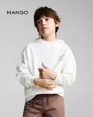 MANGO OFF WHITE NEW BEGINNING PRINTED HOOD 87035965