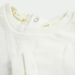 MANGO OFF WHITE ORAGANIC COTTON SWEATSHIRT