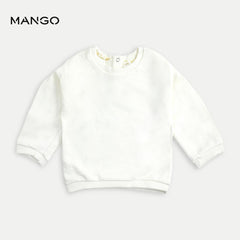 MANGO OFF WHITE ORAGANIC COTTON SWEATSHIRT