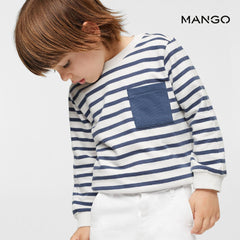 MANGO OFF WHITE POCKET SRTIPE SWEATSHIRT 2516