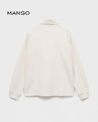 MANGO OFF WHITE POLO SWEATSHIRT 17025160