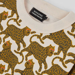 MONOPRIX OFF WHITE PRINTED ROUND NECK SWEATSHIRT