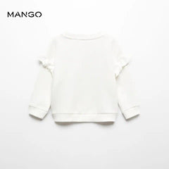 MANGO OFF WHITE SMILE PRINTED SWEATSHIRT