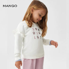 MANGO OFF WHITE SMILE PRINTED SWEATSHIRT
