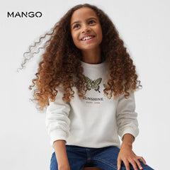 MANGO OFF WHITE SUNSHINE PRINTED SWEATSHIRT 37001050