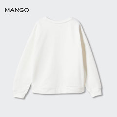 MANGO OFF WHITE SUNSHINE PRINTED SWEATSHIRT 37001050