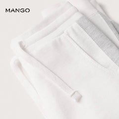 MANGO OFF WHITE TRIMS JOGGER TROUSER 27030773