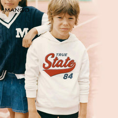 MANGO OFF WHITE TRUE SKATE PRINTED HOODIE