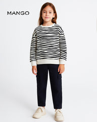 MANGO OFF WHITE ZEBRA PRINT SWEATSHIRT 2 PCS SET