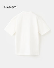 MANGO OOFF WHITE PASA & MUSIC COTTON BLEND T-SHIRT 27094410