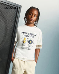 MANGO OOFF WHITE PASA & MUSIC COTTON BLEND T-SHIRT 27094410