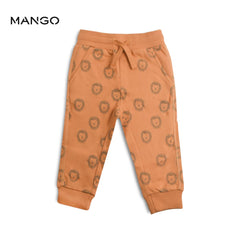 MANGO ORANGE LION PRINTED TROUSER