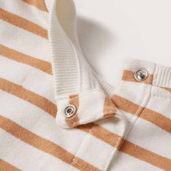 MANGO ORANGE STRIPE COTTON BLEND SWEATSHIRT 3643