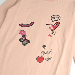 MANGO ORANGE SWEET LOVE SWEATSHIRT DRESS