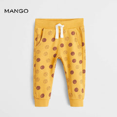 MANGO ORGANIC COTTON PRINTED JOGGER TROUSERS 2020