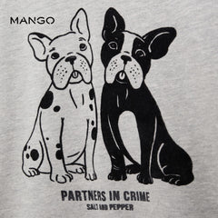 MANGO PARTNERS IN CRIME PRINT SWEATSHIRT