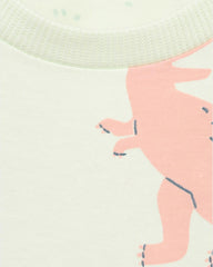 MANGO PASTEL GREEN COTTON DINO T-SHIRT